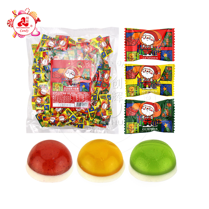 Christmas Snack Confectionery Assorted Fruit flavored jelly soft gummy candy CH-J697