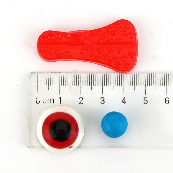 Funny Game candy mixed eyeballs, tongue shaped gummy candies and colorful hard candy fruit balls with devil teeth toys CH-T1399