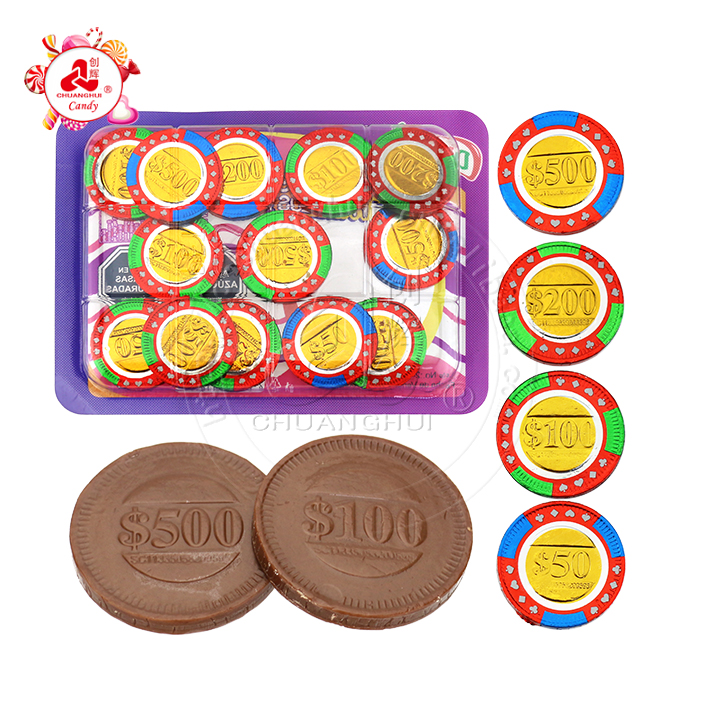 102g Boxed Chocolate Coin Gold Coin Shaped Chocolate Candy in box CH-BC160