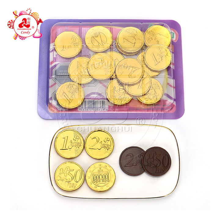 102g Boxed Chocolate Coin Gold Coin Shaped Chocolate Candy in box CH-BC160-2