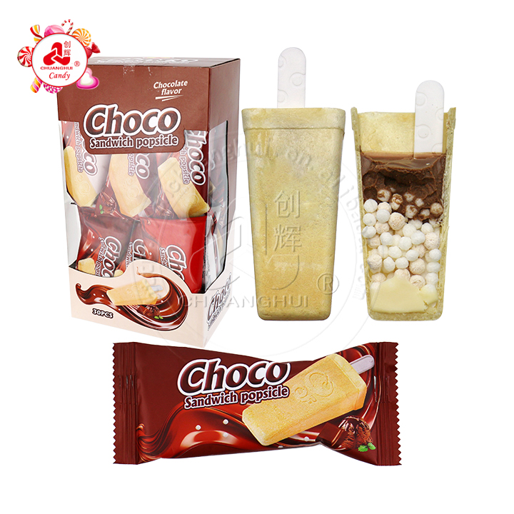 Choco sandwich Popsicle rice ice cream shaped chocolate biscuitCH-D148
