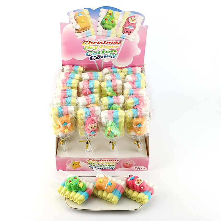 Cartoon Christmas Tree, Santa Claus, Socks wave shaped big marshmallow pop string lollipops CH-M214