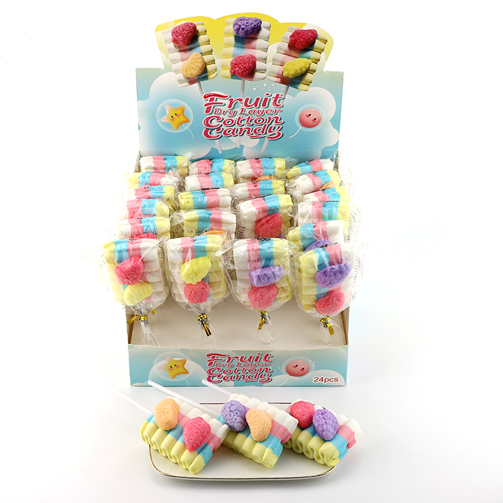 Cartoon Fruit wave shaped big marshmallow pop string lollipops CH-M213