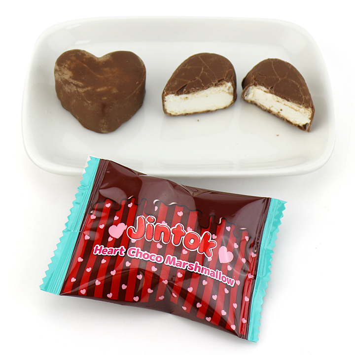 Love Heart shaped Chocolate coated Choco marshmallows CH-M217