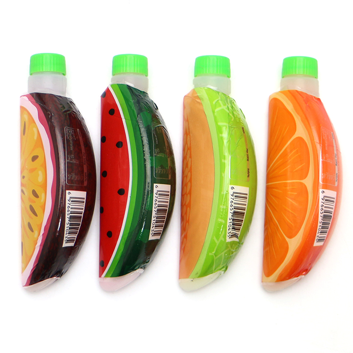 4 types of Sour fruit powder candy in sliced fruit bottle CH-N750