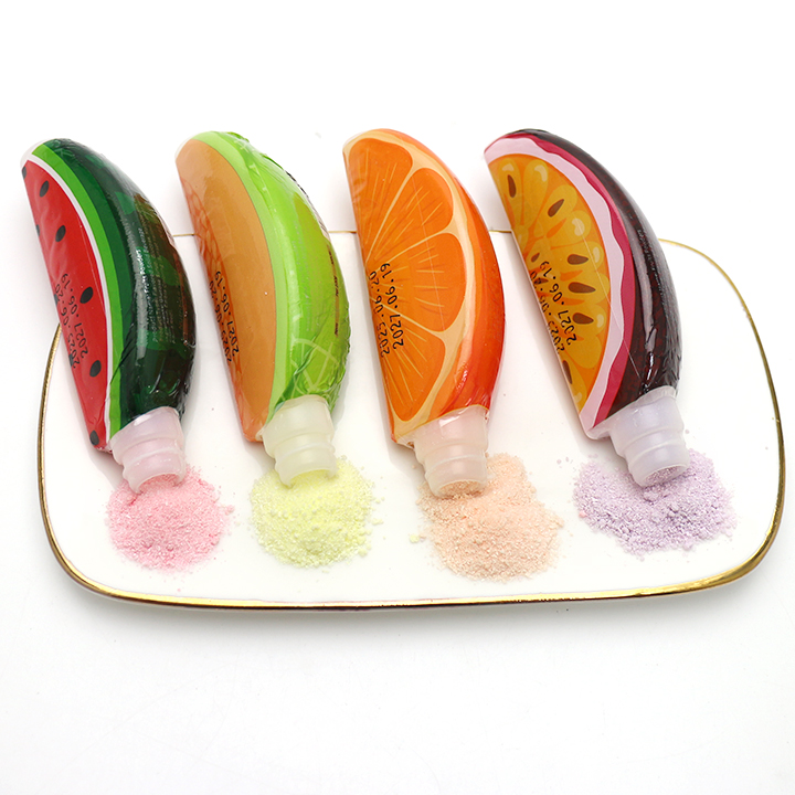 4 types of Sour fruit powder candy in sliced fruit bottle CH-N750