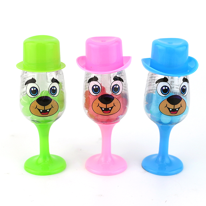 Colorful Fruit Pearl Hard Candy in Hat Dog Cup CH-N751