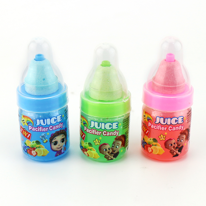 2-in-1 Fruit Juice Jam Liquid Candy with Pacifier Shaped Pressed Tablet Candy CH-N752