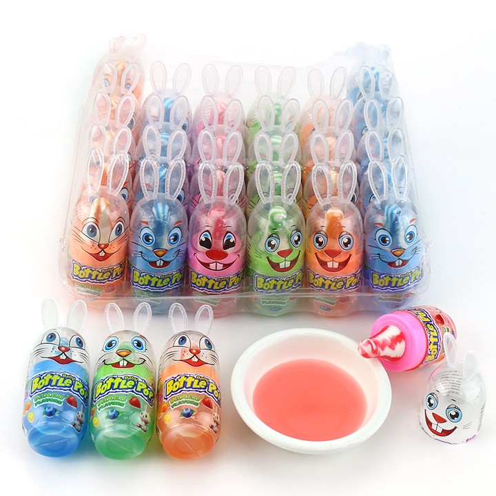 2-in-1 Rabbit nipple lollipop candy with fruit jam liquid candy CH-N753