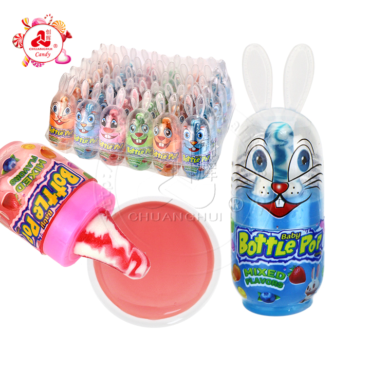 2-in-1 Rabbit nipple lollipop candy with fruit jam liquid candy CH-N753