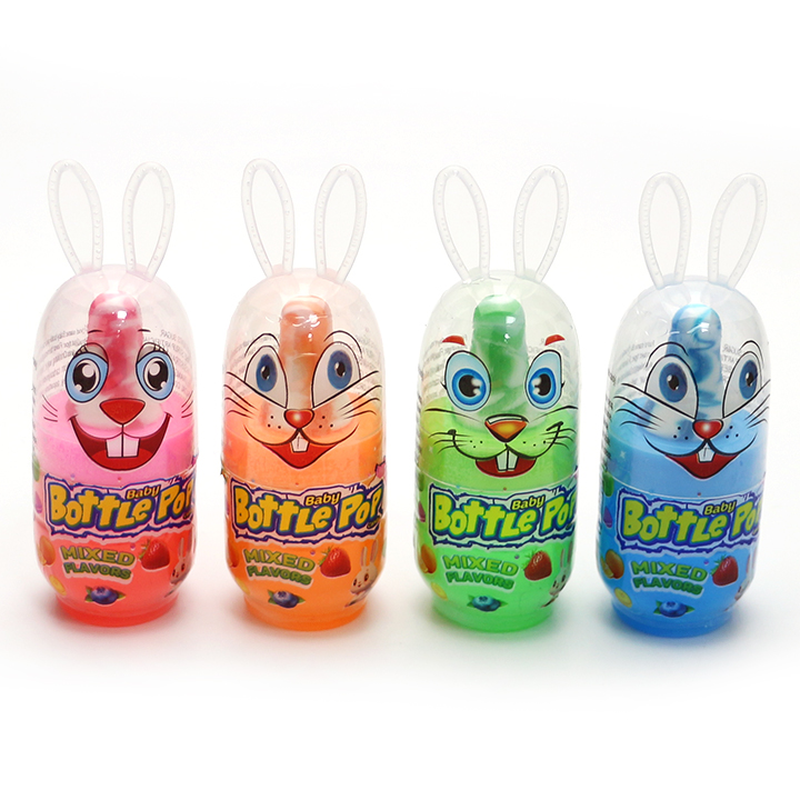 2-in-1 Rabbit nipple lollipop candy with fruit jam liquid candy CH-N753