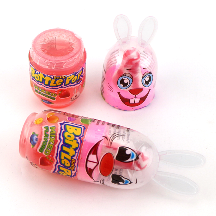 2-in-1 Rabbit nipple lollipop candy with fruit jam liquid candy CH-N753