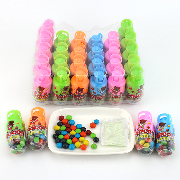 2 in 1 Mini Gas bottle chocolate beans with sour powder candy CH-N756