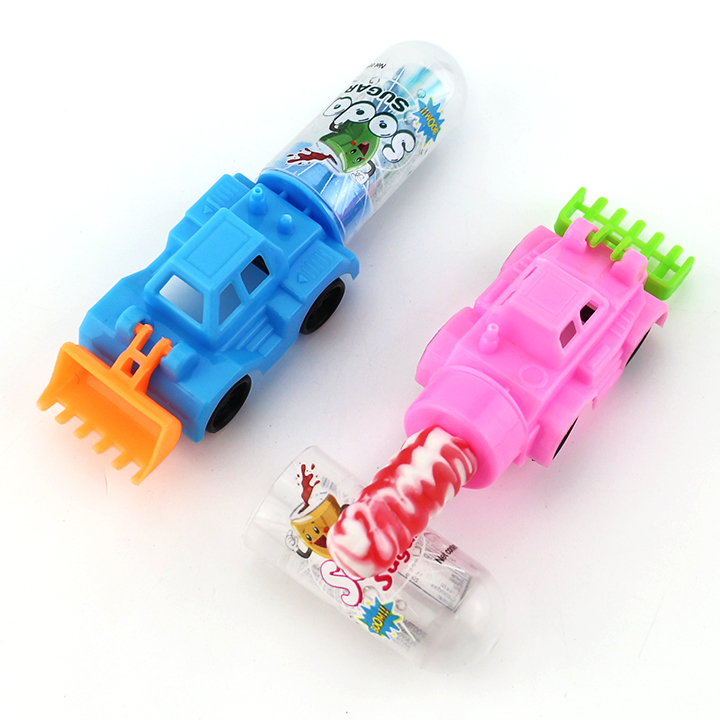 Mini Engineering vehicle bulldozer toy candy with nipple lollipop CH-T1402