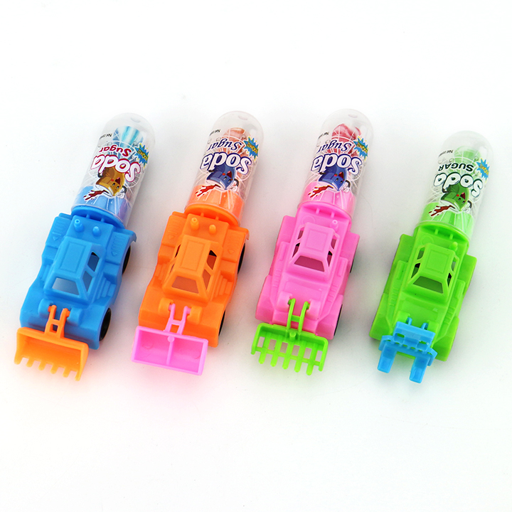 Mini Engineering vehicle bulldozer toy candy with nipple lollipop CH-T1402