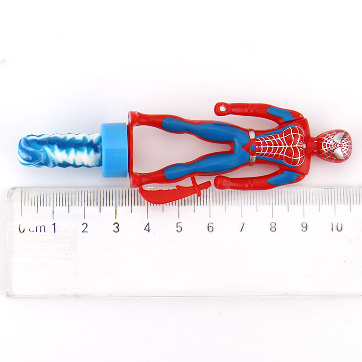 Mini plastic Spiderman toy candy with nipple pop lollipop CH-T1405