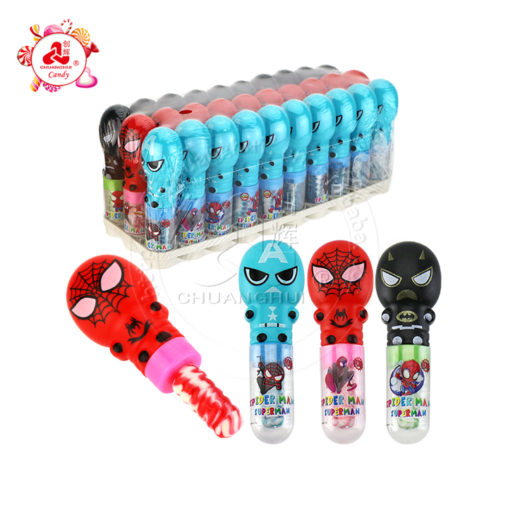 Cartoon Spiderman toy candy with nipple pop lollipop CH-T1406