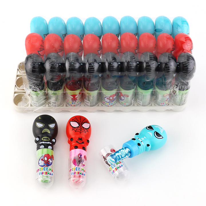 Cartoon Spiderman toy candy with nipple pop lollipop CH-T1406