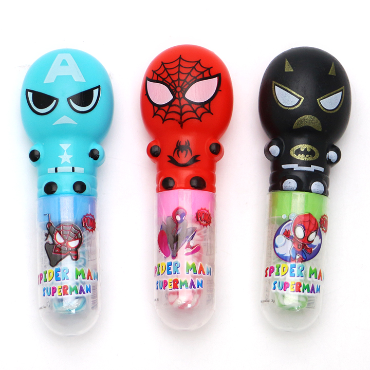 Cartoon Spiderman toy candy with nipple pop lollipop CH-T1406