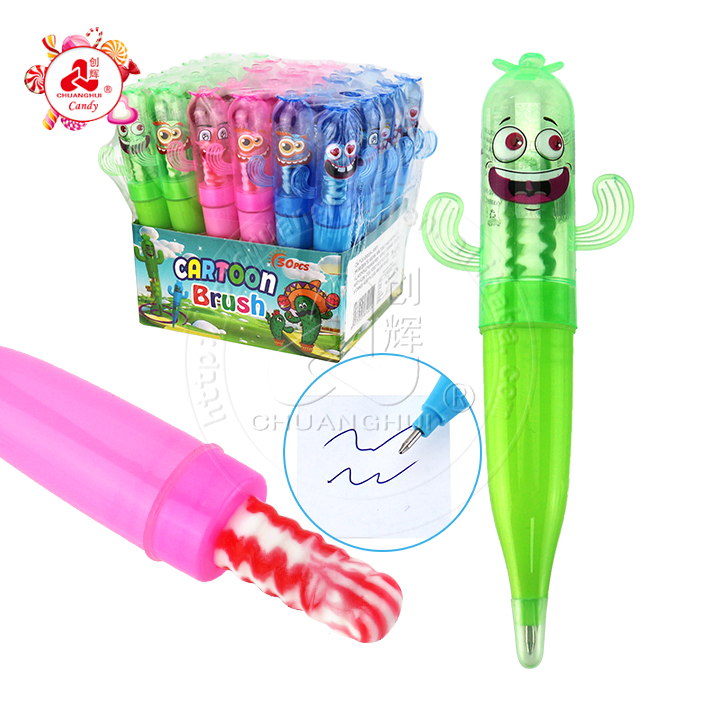 Cartoon Cactus pen toy candy with nipple pop lollipop CH-T1409