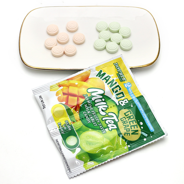 2 in 1 Double fruits flavors Milk Tea pressed tablet candy CH-Z289