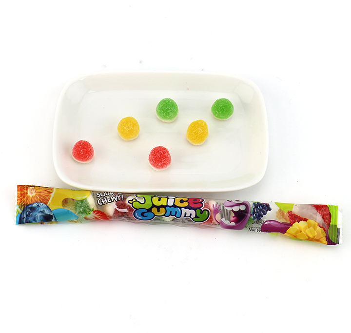 Sour and Sweet Assorted Fruit Juice Gummy Drops Candy CH-J705