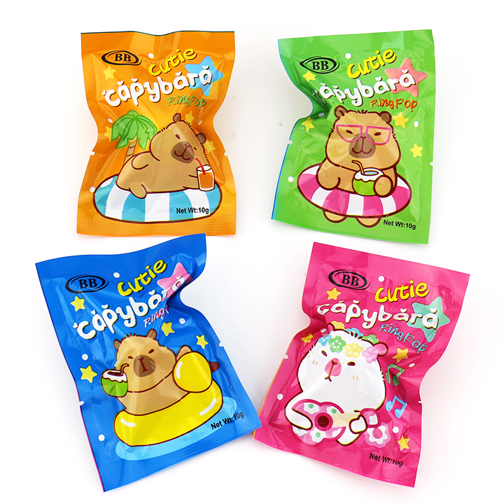 Cartoon Capybara shaped ring lollipop candy toyCH-T1412