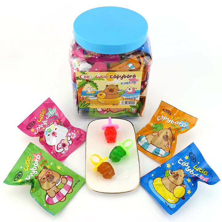 Cartoon Capybara shaped ring lollipop candy toyCH-T1412