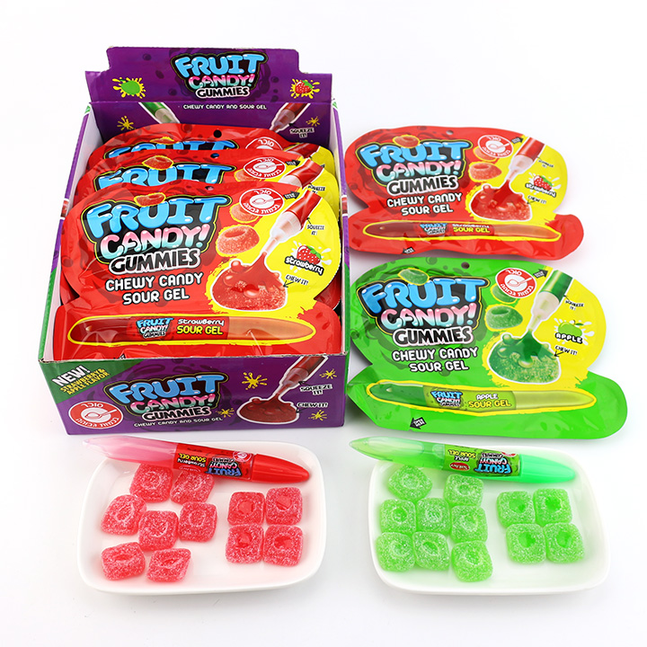 Fruit Jam Pen with gummy candy J572