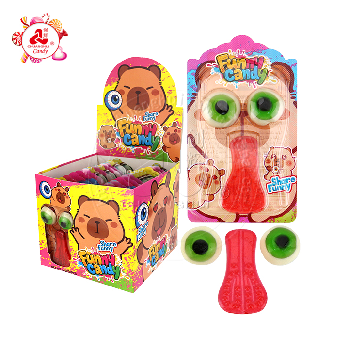Cartoon Capibala gummy eyeball+tongue shaped jelly gummy candy CH-J717