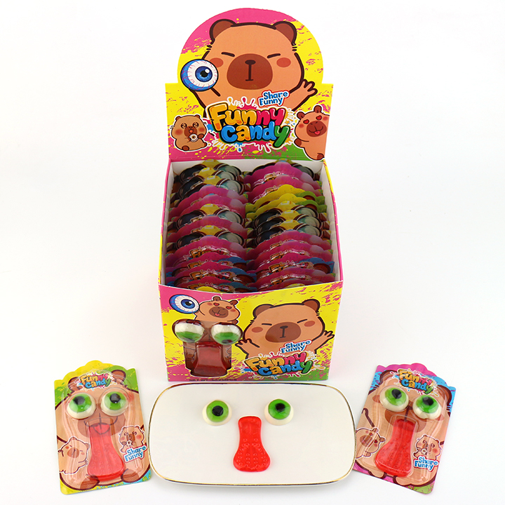 Cartoon Capibala gummy eyeball+tongue shaped jelly gummy candy CH-J717
