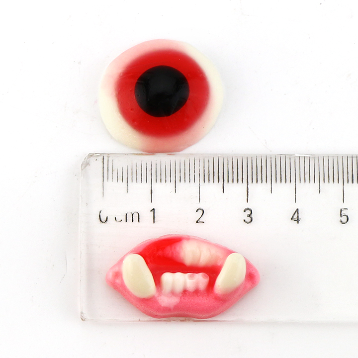 Halloween zombie candy eyeball + teeth shaped gummy candy CH-J719