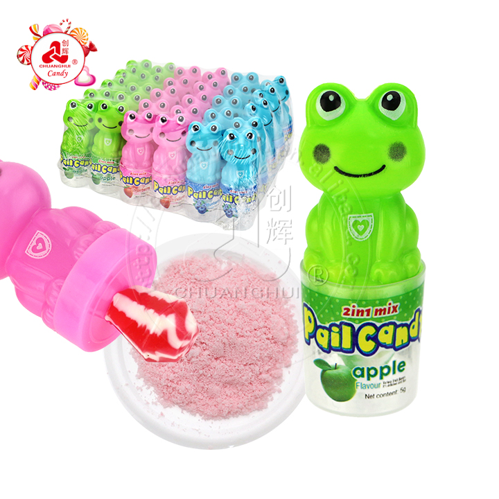 Cartoon Frog Candy Pop lollipop diamond lollipop with sour powder candy toy CH-N760