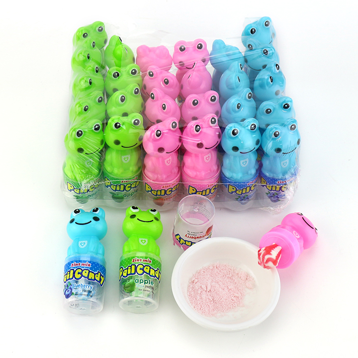 Cartoon Frog Candy Pop lollipop diamond lollipop with sour powder candy toy CH-N760
