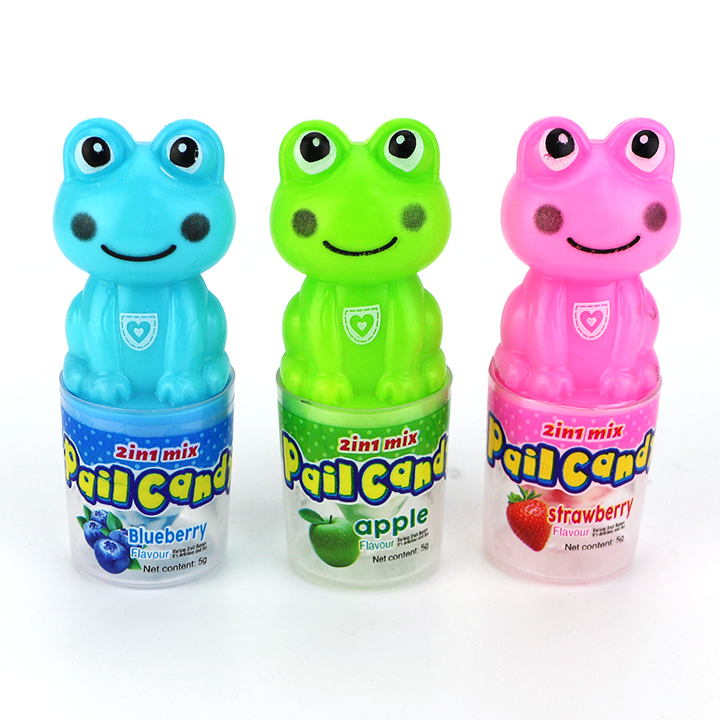 Cartoon Frog Candy Pop lollipop diamond lollipop with sour powder candy toy CH-N760