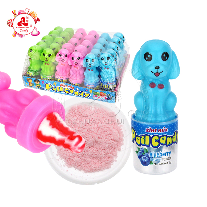 Cartoon Dog Candy Pop lollipop nipple shaped with sour powder candy toy CH-N761