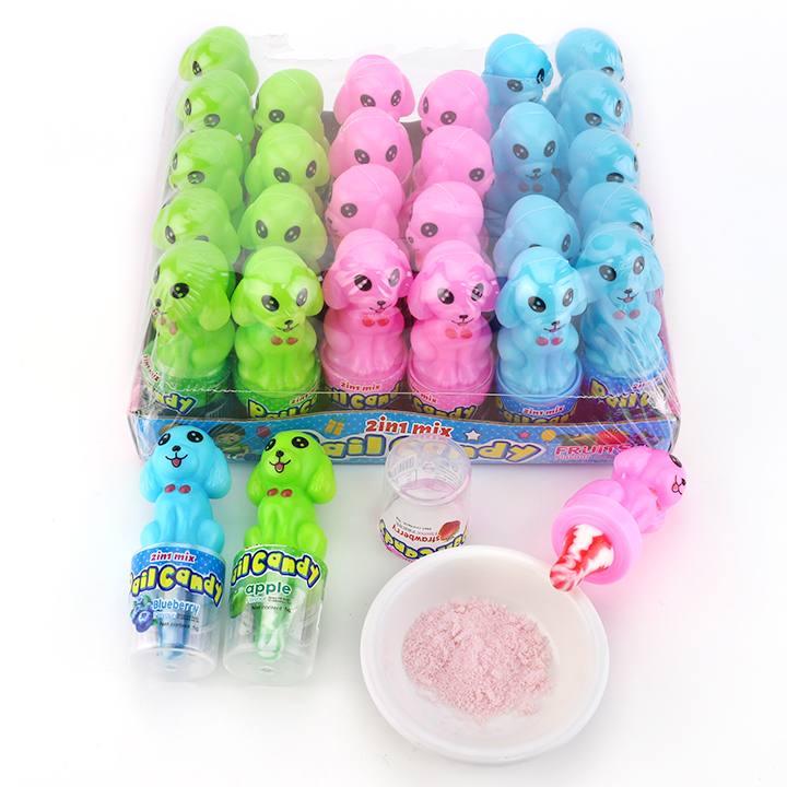 Cartoon Dog Candy Pop lollipop nipple shaped with sour powder candy toy CH-N761