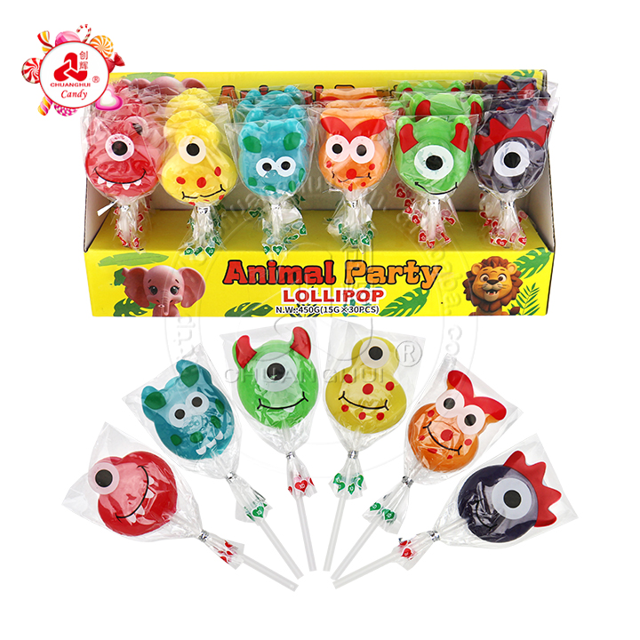 Halloween Cartoon Monster hard lollipop candy CH-BP149