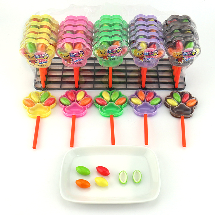 Cat Claw Olive Chewing Bubble Gum Candy Lollipop CH-E349