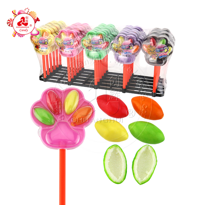 Cat Claw Olive Chewing Bubble Gum Candy Lollipop CH-E349