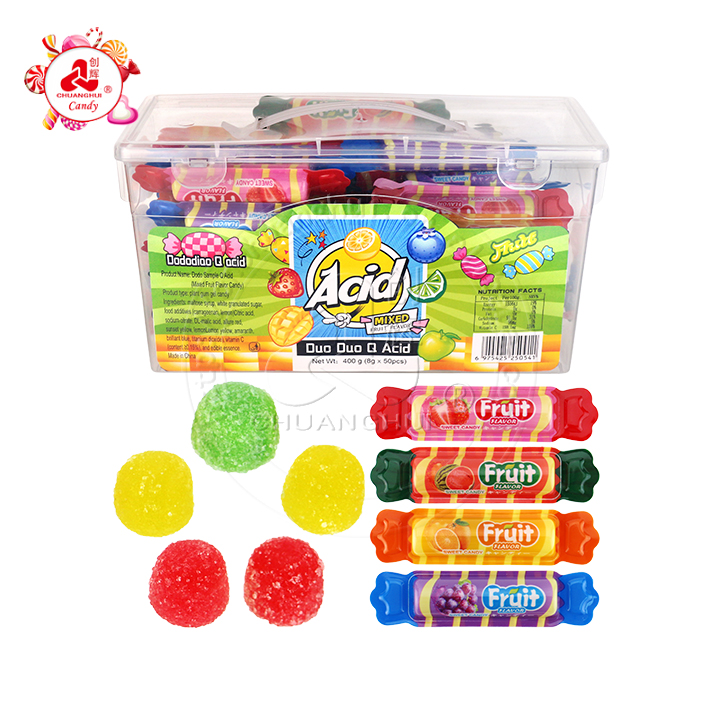 Sour candy Acid mixed with fruit flavored chewable QQ gummy candy CH-J708