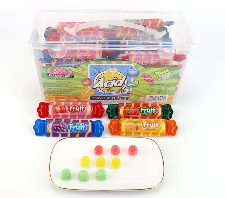 Sour candy Acid mixed with fruit flavored chewable QQ gummy candy CH-J708