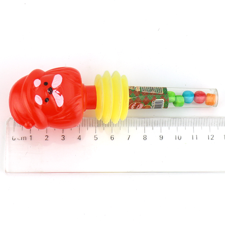 Cartoon Christmas Candy Santa Claus and Deer Head Shaped Whistle Toy Candy CH-T1210-1