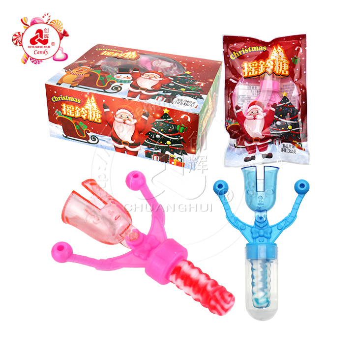 Christmas candy toy Rattle Sound Toy Shaking Bell Toy with Lollipop Candy CH-T1414
