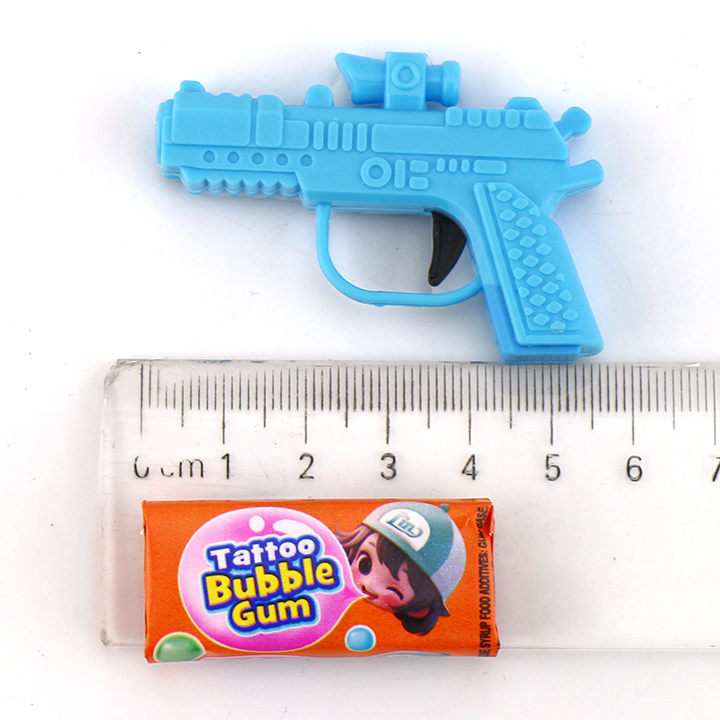 Mini Sucker bullet gun toy with bubble gum candy and tattoo stickers CH-T1415