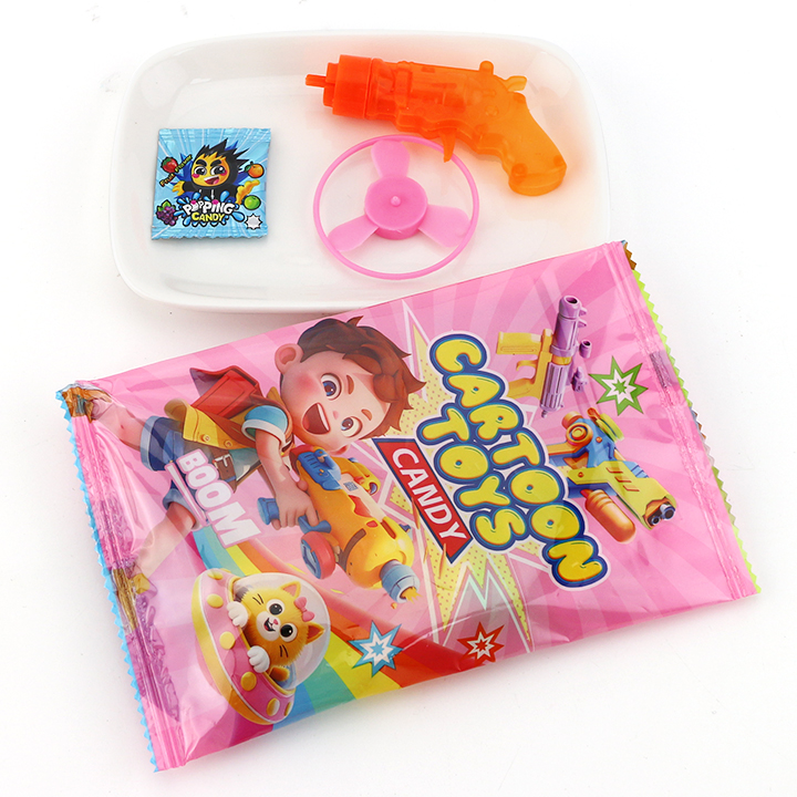 Cartoon Catapult toy Shooting Flying Saucer Gun Toy Candy with popping candy CH-T1418