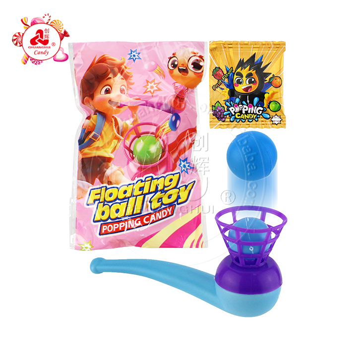 Funny Floating Blow Ball Toy Candy Tobacco Pipe Toy with popping candy CH-T1419