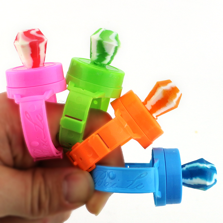 Cartoon Bear head watch toy with diamond pop lollipop and mini colored candy CH-T1421