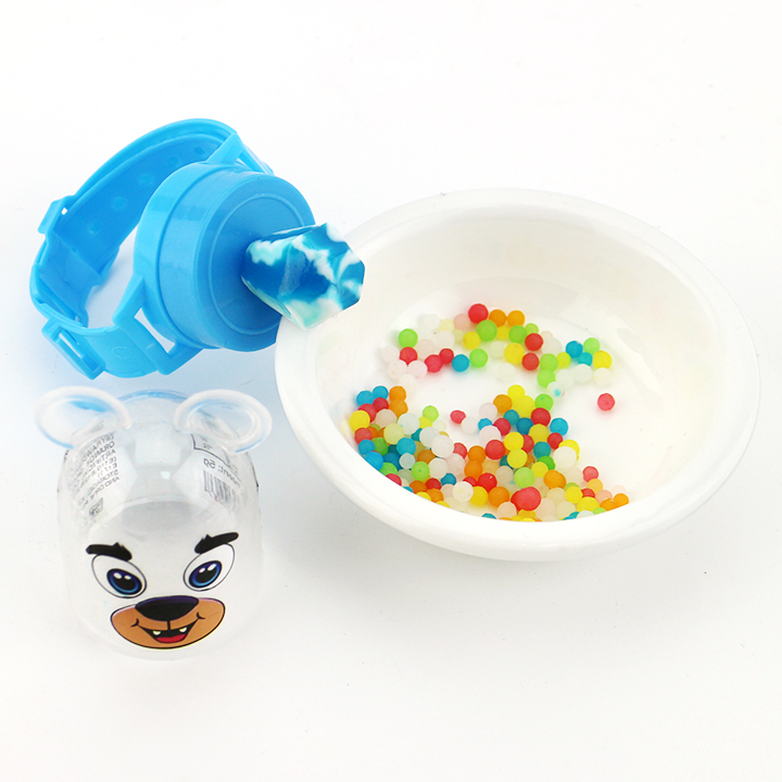 Cartoon Bear head watch toy with diamond pop lollipop and mini colored candy CH-T1421