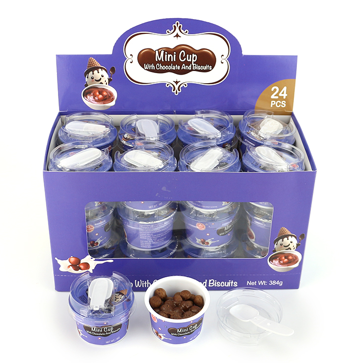Choco cookie balls Mini Cup with Crispy Chocolate Biscuits CH-BC165